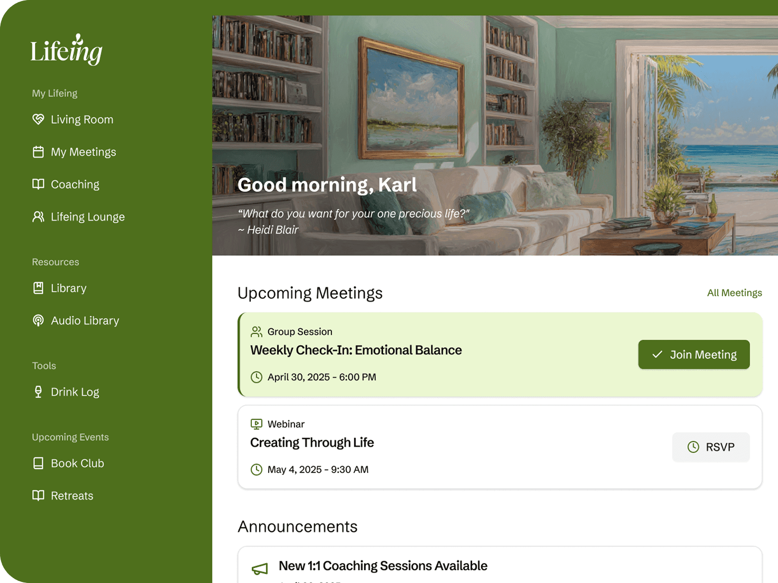 Join Daily Live Meetings directly from your dashboard